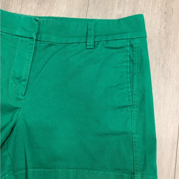Women's J. Crew 4 S Small Shorts Chino Khakis Kelly Green Irish Emerald Stretch - Picture 4 of 6